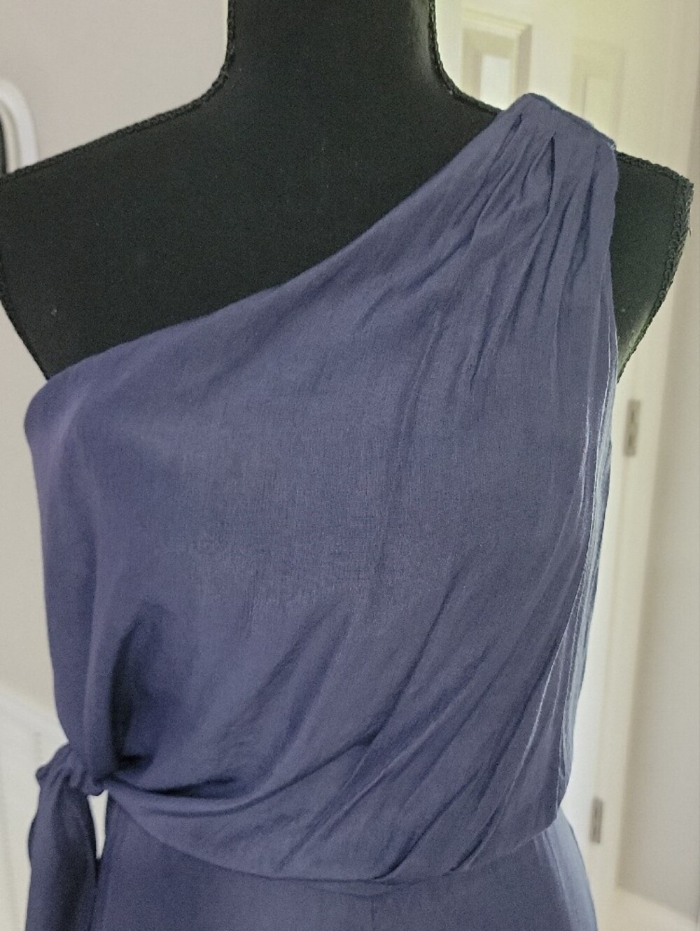 DO+BE One-Shoulder Navy Wide-Leg Jumpsuit - Picture 2 of 11